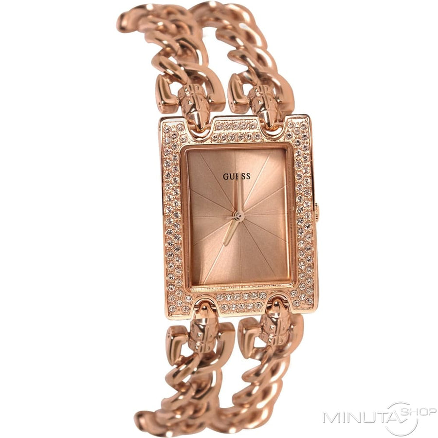 Guess Mod Heavy Metal Diamonds Rose Gold Dial Rose Gold Steel Strap Watch for Women - W0072L3