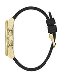 Guess Momentum Chronograph Diamonds Black Dial Black Silicone Strap Watch For Men - GW0518G2