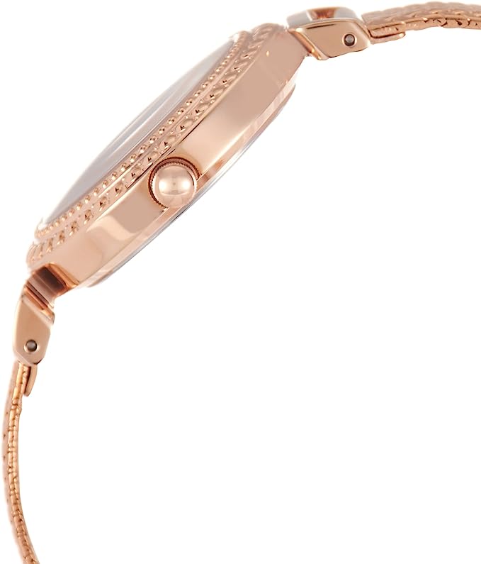 Guess Monroe Silver Dial Rose Gold Steel Strap Watch For Women - W1152L3