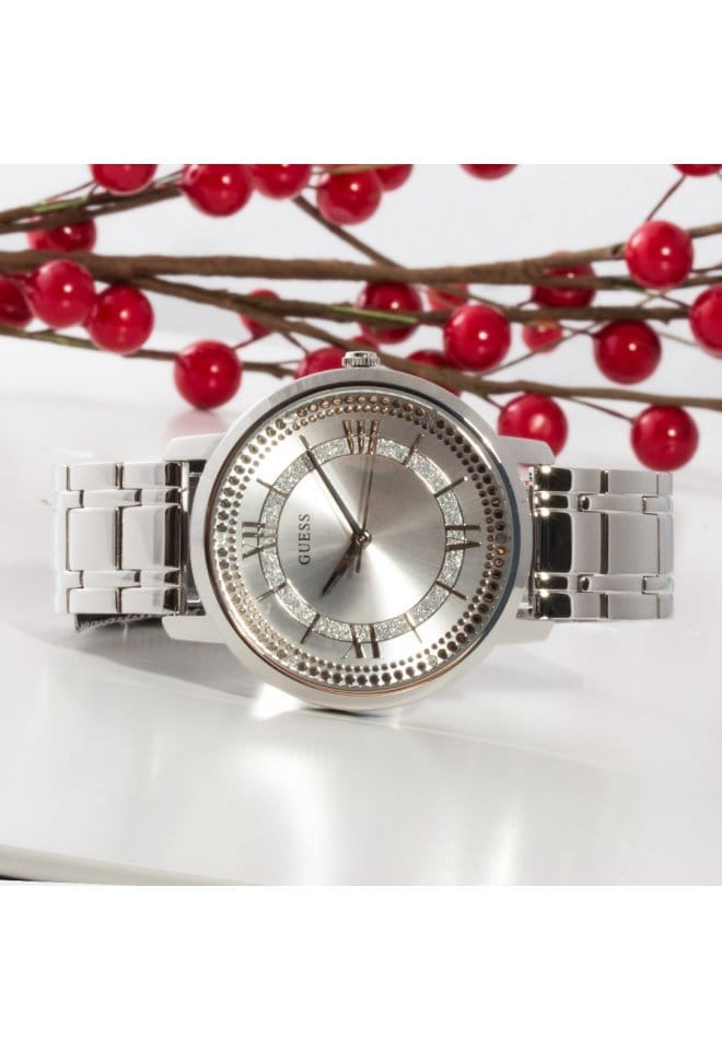 Guess Montauk Silver Dial Stainless Steel Watch For Women - W0933L1