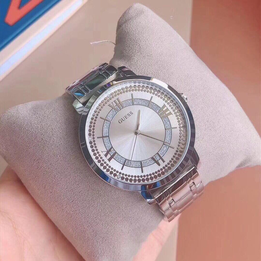 Guess Montauk Silver Dial Stainless Steel Watch For Women - W0933L1