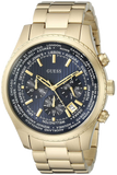 Guess Multifunction Black Dial Gold Steel Strap Watch for Men  - W0602G1