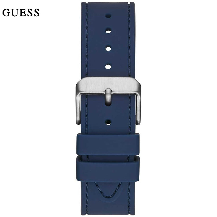 Guess Odyssey Multifunction Blue Dial Blue Rubber Strap Watch For Men - W1108G4