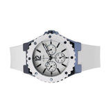 Guess Overdrive Chronograph White Dial White Rubber Strap Watch for Women - W0149L6