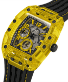 Guess Phoenix Chronograph Black Dial Black Rubber Strap Watch for Men - GW0499G2