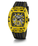 Guess Phoenix Chronograph Black Dial Black Rubber Strap Watch for Men - GW0499G2