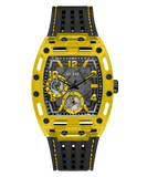 Guess Phoenix Chronograph Black Dial Black Rubber Strap Watch for Men - GW0499G2