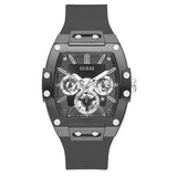 Guess Phoenix Multifunction Black Dial Black Rubber Strap Watch for Men - GW0203G3