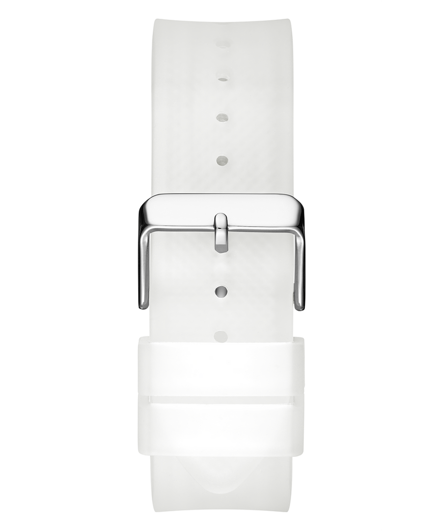 Guess Phoenix Multi Function Silver Dial White Rubber Strap Watch for Men - GW0203G1