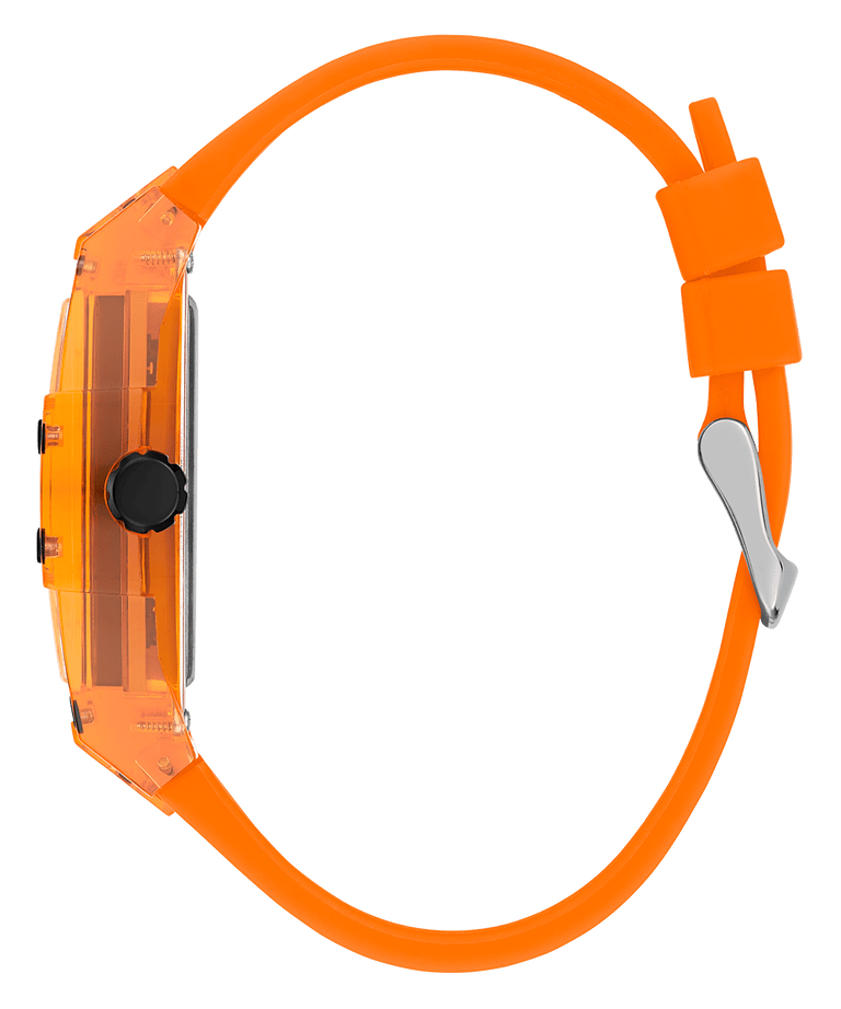 Guess Phoenix Multifunction Black Dial Orange Rubber Strap Watch For Men - GW0203G10