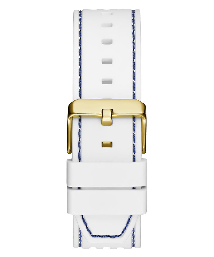 Guess Phoenix Multifunction Blue Dial White Rubber Strap Watch for Men - GW0499G6
