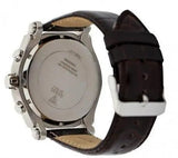 Guess Pinnacle Chronograph Quartz Blue Dial Brown Leather Strap Watch For Men - W0673G1