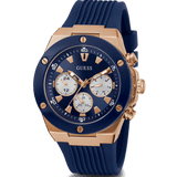 Guess Poseidon Blue Dial Blue Rubber Strap Watch for Men - GW0057G2