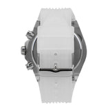 Guess Poseidon Chronograph Rainbow Dial White Silicone Strap Watch For Men - GW0425G4