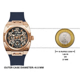 Guess Prodigy Multifunction Navy Blue Dial Blue Silicone Strap Watch For Men - GW0569G3