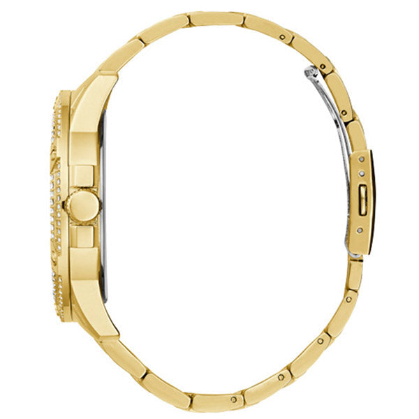 Guess Queen Quartz Gold Dial Gold Steel Strap Watch For Men - GW0497G2