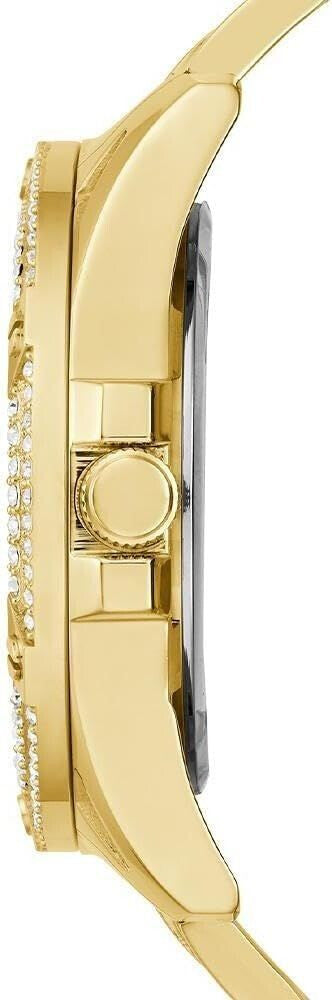 Guess Queen Quartz Gold Dial Gold Steel Strap Watch For Women - GW0464L2