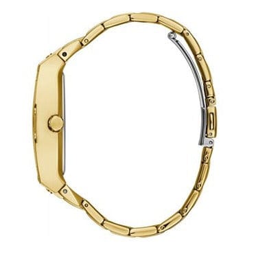 Guess Raven Diamonds Gold Dial Gold Steel Strap Watch for Women - GW0104L2