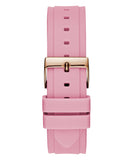 Guess Rose Gold Dial with Diamonds Pink Rubber Strap Watch For Women - W1053L3