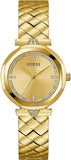 Guess Rumour Quartz Gold Dial Gold Steel Strap Watch For Women - GW0613L2