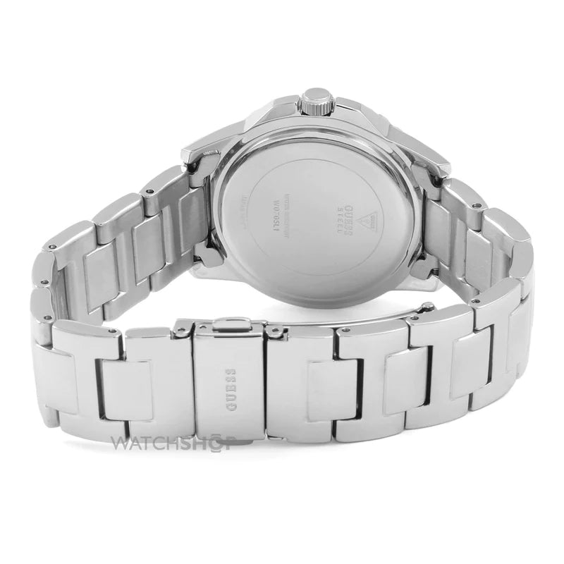 Guess Sassy Multifunction Quartz Silver Dial Silver Steel Strap Watch For Women - W0705L1