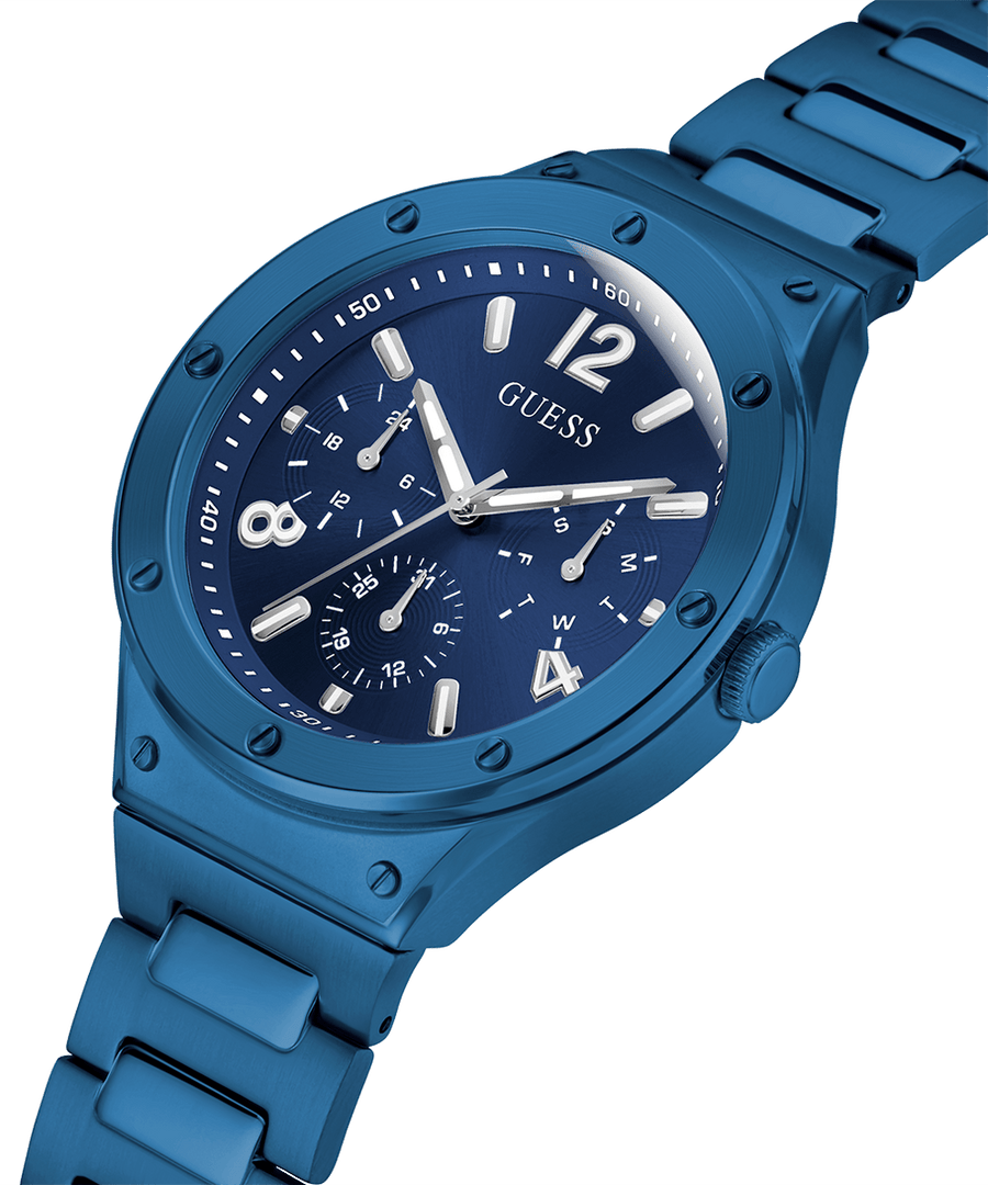 Guess Scope Multifunction Blue Dial Blue Steel Strap Watch for Men - GW0454G4
