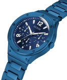Guess Scope Multifunction Blue Dial Blue Steel Strap Watch for Men - GW0454G4
