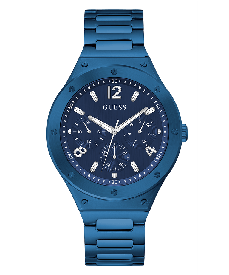 Guess Scope Multifunction Blue Dial Blue Steel Strap Watch for Men - GW0454G4
