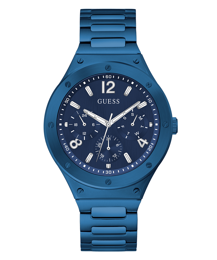 Guess Scope Multifunction Blue Dial Blue Steel Strap Watch for Men - GW0454G4
