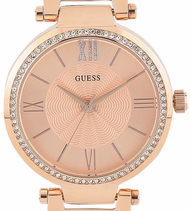 Guess Soho Rose Gold Dial Stainless Steel Watch For Women - W0638L4