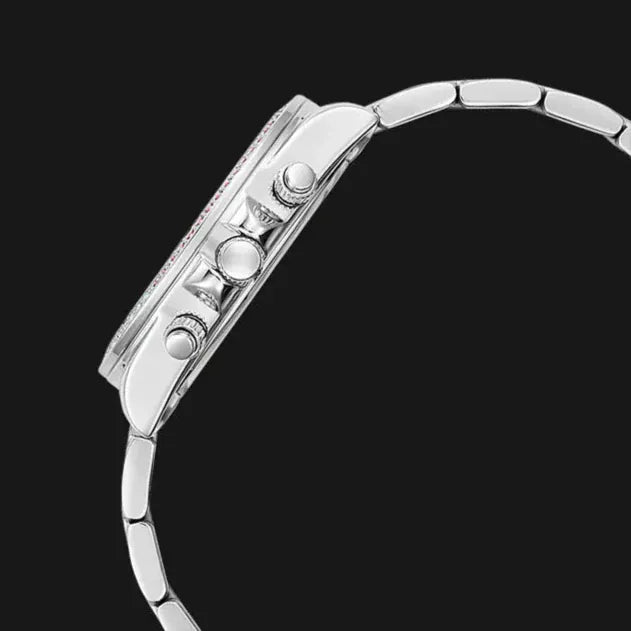 Guess Sol Chronograph Crystals Multicolor Dial Silver Steel Strap Watch For Women - GW0483L1