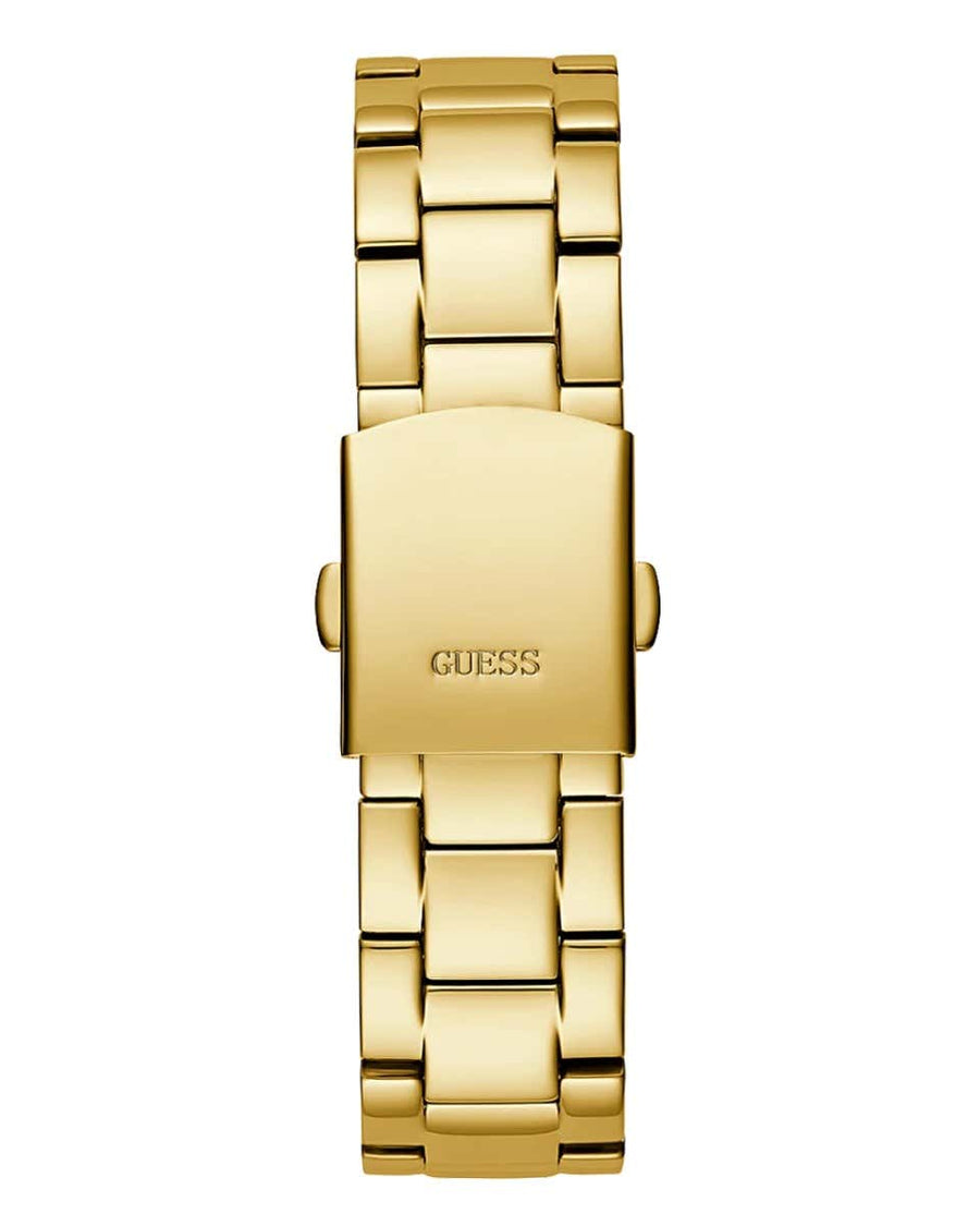 Guess Sol Chronograph Gold Dial Gold Steel Strap Watch For Women - GW0483L2