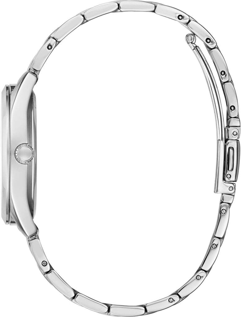Guess Solstice Diamonds Silver Dial Silver Steel Strap Watch for Women - GW0403L1