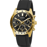 Guess Sport Multifunctional Black Dial Black Rubber Strap Watch for Men - GW0332G2