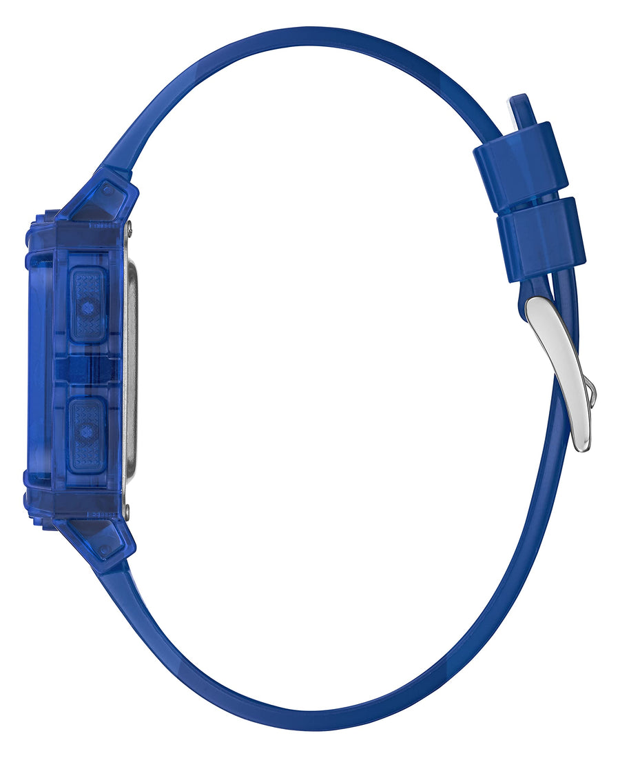 Guess Stealth Blue Dial Blue Rubber Strap Watch for Men - GW0270G3