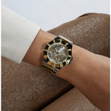 Guess Sunray Multifunction Silver Dial Two Tone Steel Strap Watch for Women - GW0616L2