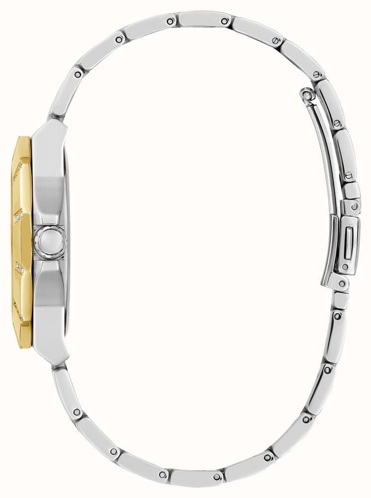 Guess Sunray Multifunction Silver Dial Two Tone Steel Strap Watch for Women - GW0616L2