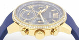 Guess Sunrise Blue Dial with Diamonds Blue Rubber Strap Watch For Women - W0616L2