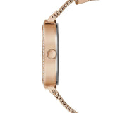 Guess Tapestry Diamonds Rose Gold Dial Rose Gold Mesh Bracelet Watch for Women - GW0354L3