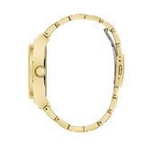 Guess Trend Analog Green Dial Gold Steel Strap Watch For Men - GW0624G2