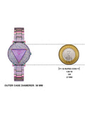 Guess Trend Diamonds Purple Dial Purple Steel Strap Watch for Women - GW0512L4