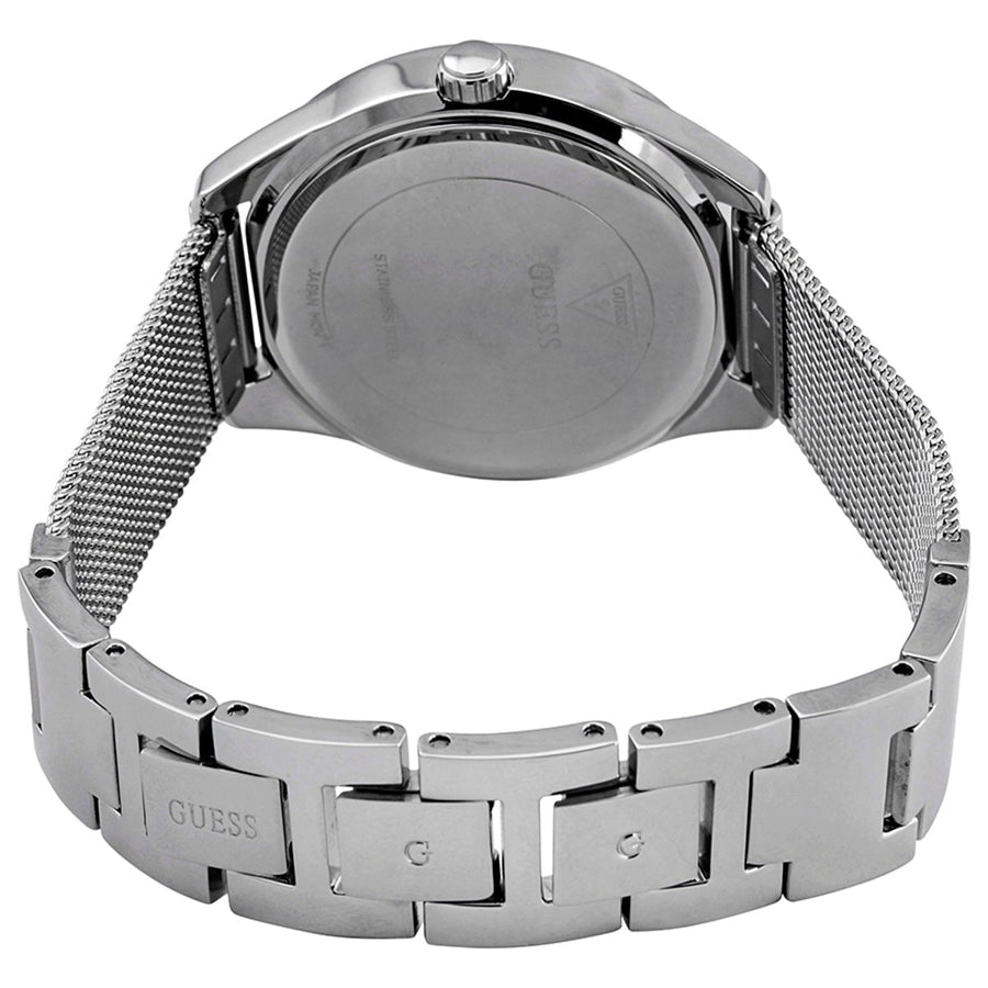 Guess Tri Glitz Quartz Silver Dial Silver Mesh Bracelet Watch For Women - W1142L1