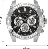 Guess Trophy Multifunction Black Dial Black Rubber Strap Watch for Men - GW0333G1