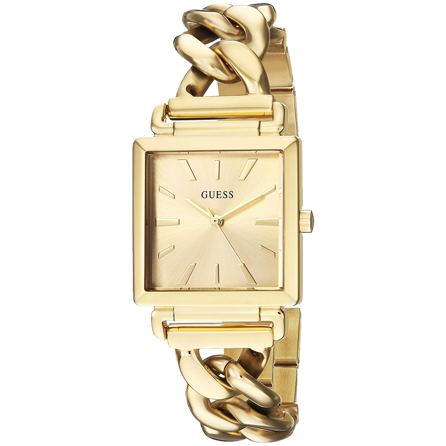 Guess Vanity Gold Dial Gold Steel Strap Watch for Women - W1029L2