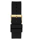 Guess Venus Diamonds Black Dial Black Rubber Strap Watch for Women - GW0118L1