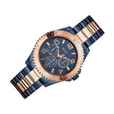 Guess BFF Multifunction Blue Dial Two Tone Steel Strap Watch for Women - W0231L6