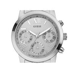 Guess Mini Sunrise Silver Dial Silver Steel Strap Watch For Women - W0448L1