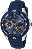 Guess Trade Blue Dial Blue Silicone Strap Watch for Men - W0967G2