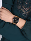 Guess Black Dial Black Rubber Strap Watch For Women - W1053L7