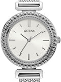 Guess Quartz Silver Dial Silver Mesh Bracelet Watch For Women - W1152L1